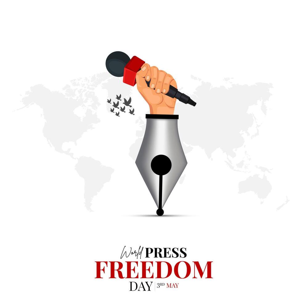 World Press Freedom Day Social Media Post. World Press Freedom Day or World Press Day To Raise Awareness of The Importance of Freedom of The Press. vector