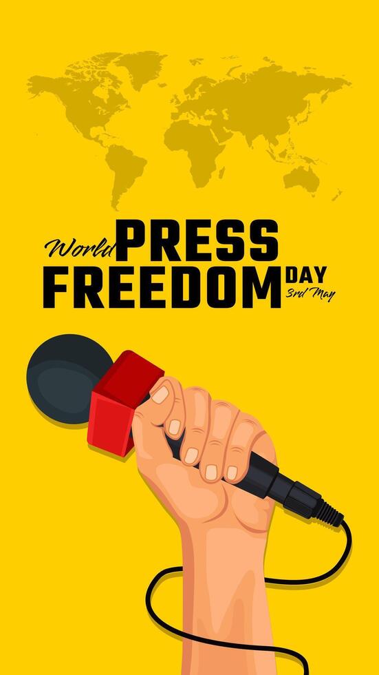 World Press Freedom Day Social Media Post. World Press Freedom Day or World Press Day To Raise Awareness of The Importance of Freedom of The Press. vector