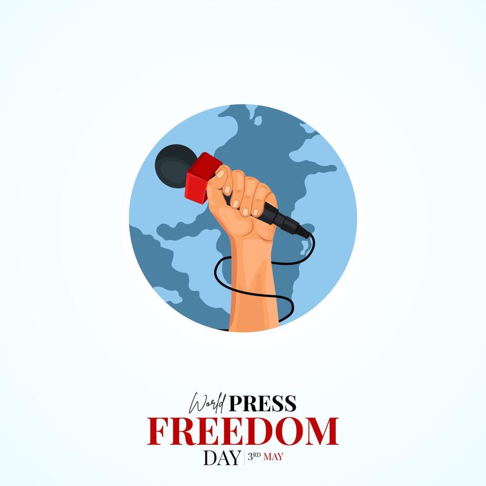 World Press Freedom Day Social Media Post. World Press Freedom Day or World Press Day To Raise Awareness of The Importance of Freedom of The Press. vector