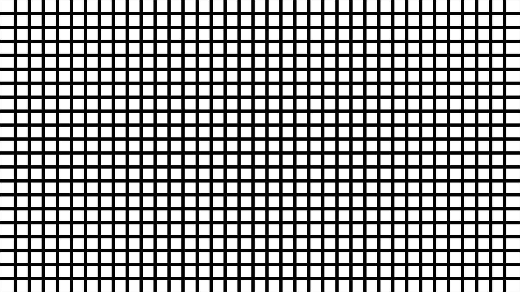Black and white grid pattern. Monochromatic square grid. Abstract checkerboard design with equal squares. Simple design. Geometric background, digital wallpaper. Optical illusion. Rhythm and balance vector