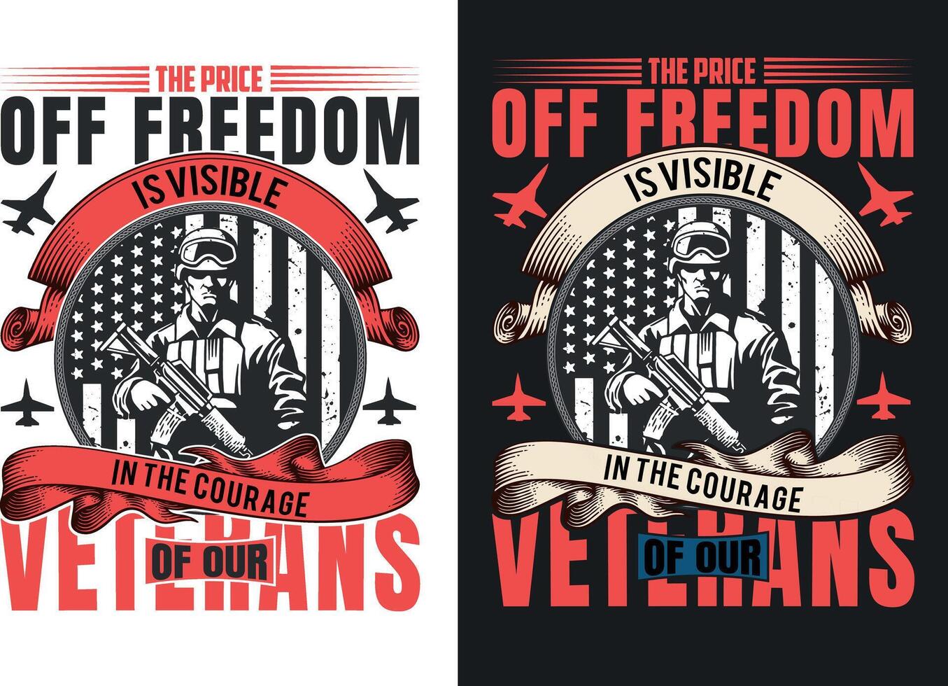 The price off freedom in the courage of our Veterans vector