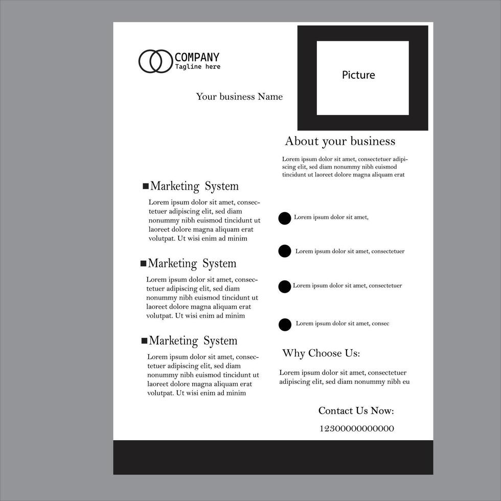 Flyer design template vector