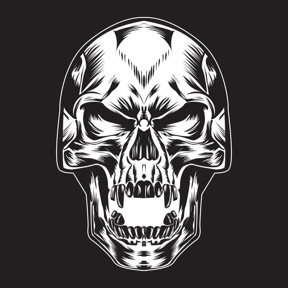 sketches of skulls vector