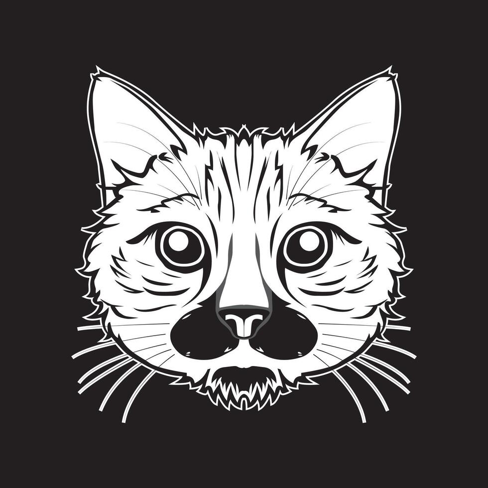 cute cat art design vector