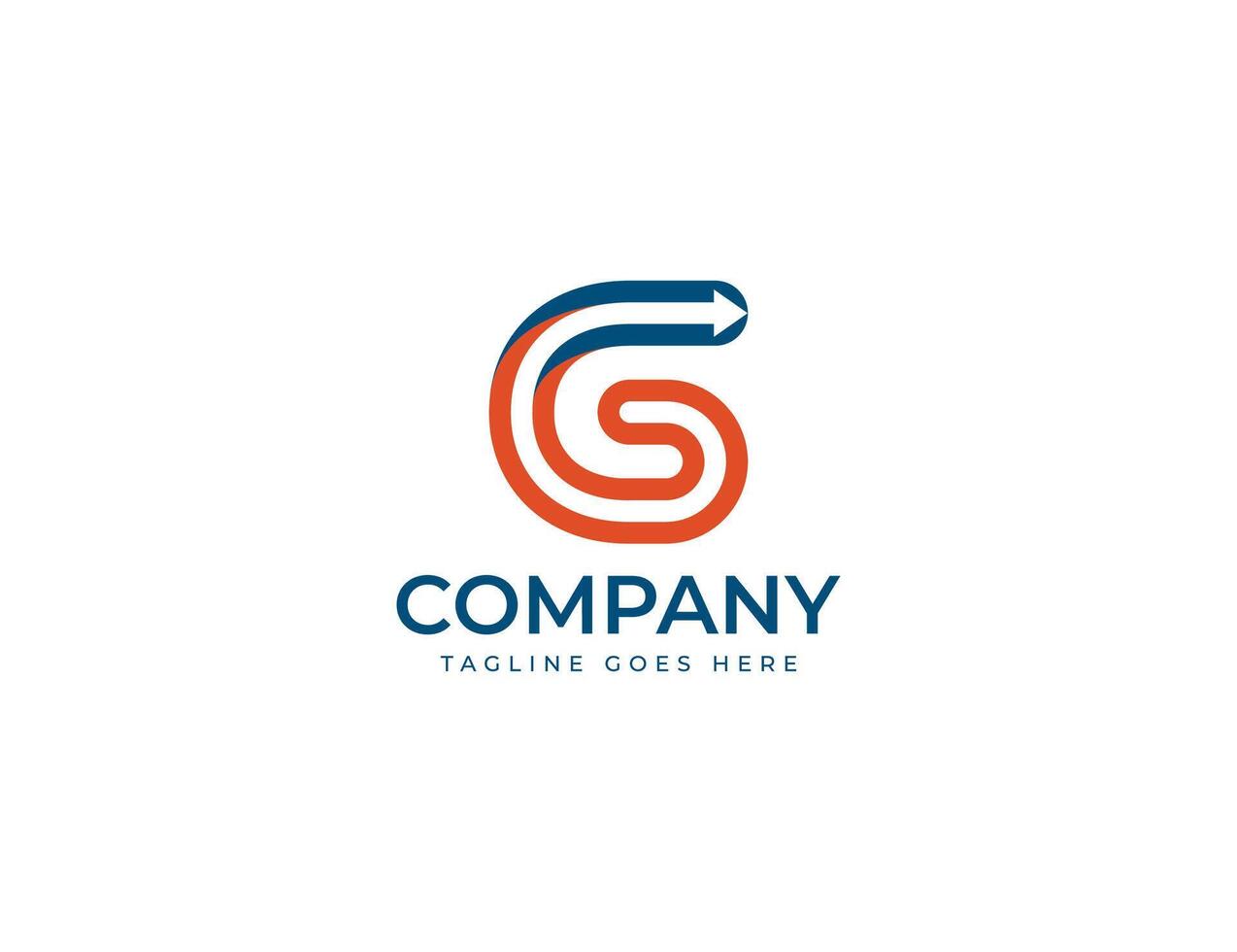 initial Letter G Arrow Logo Concept icon sign symbol Design Element. illustration template vector