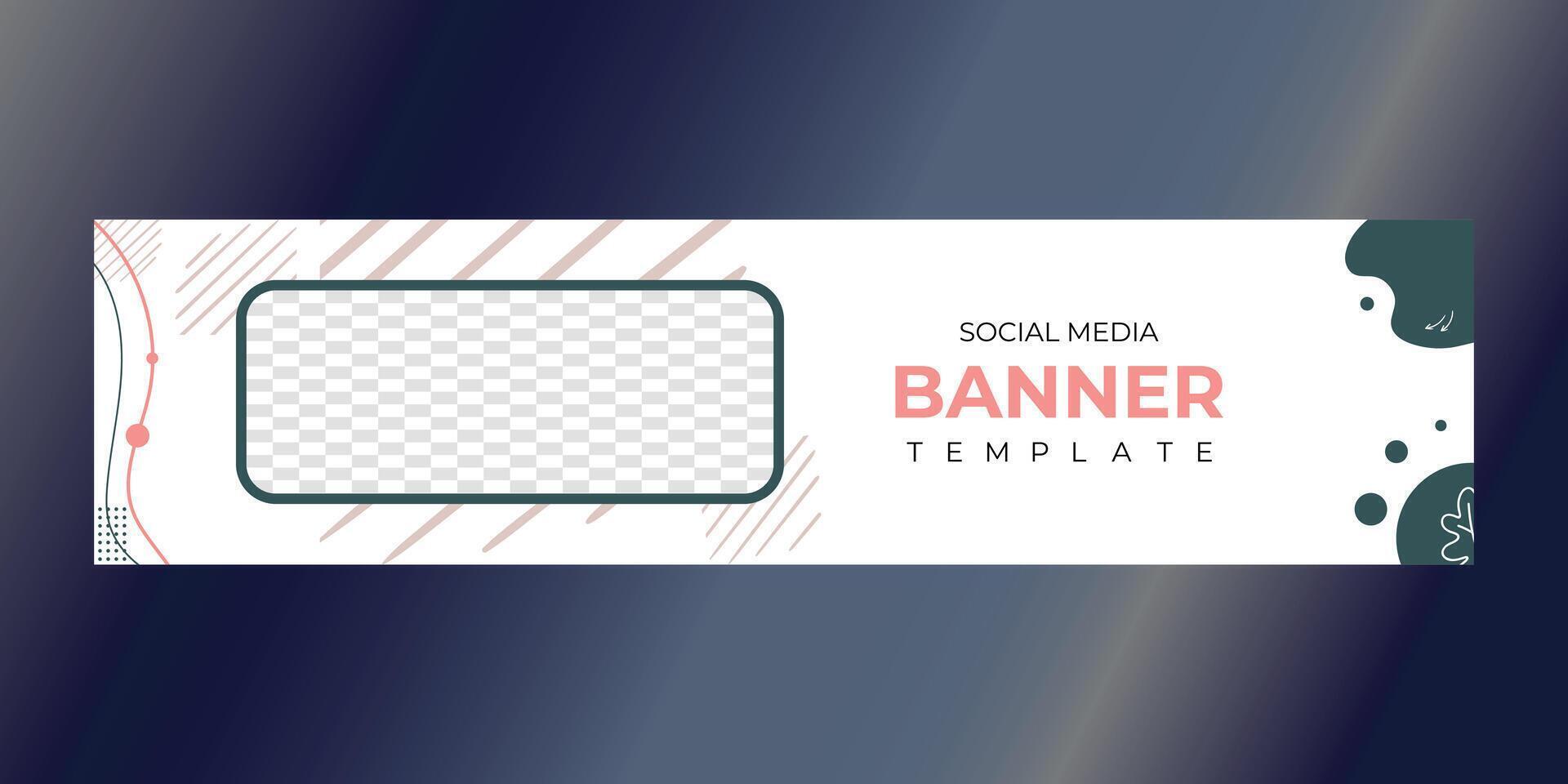 Abstract modern social media banner template vector