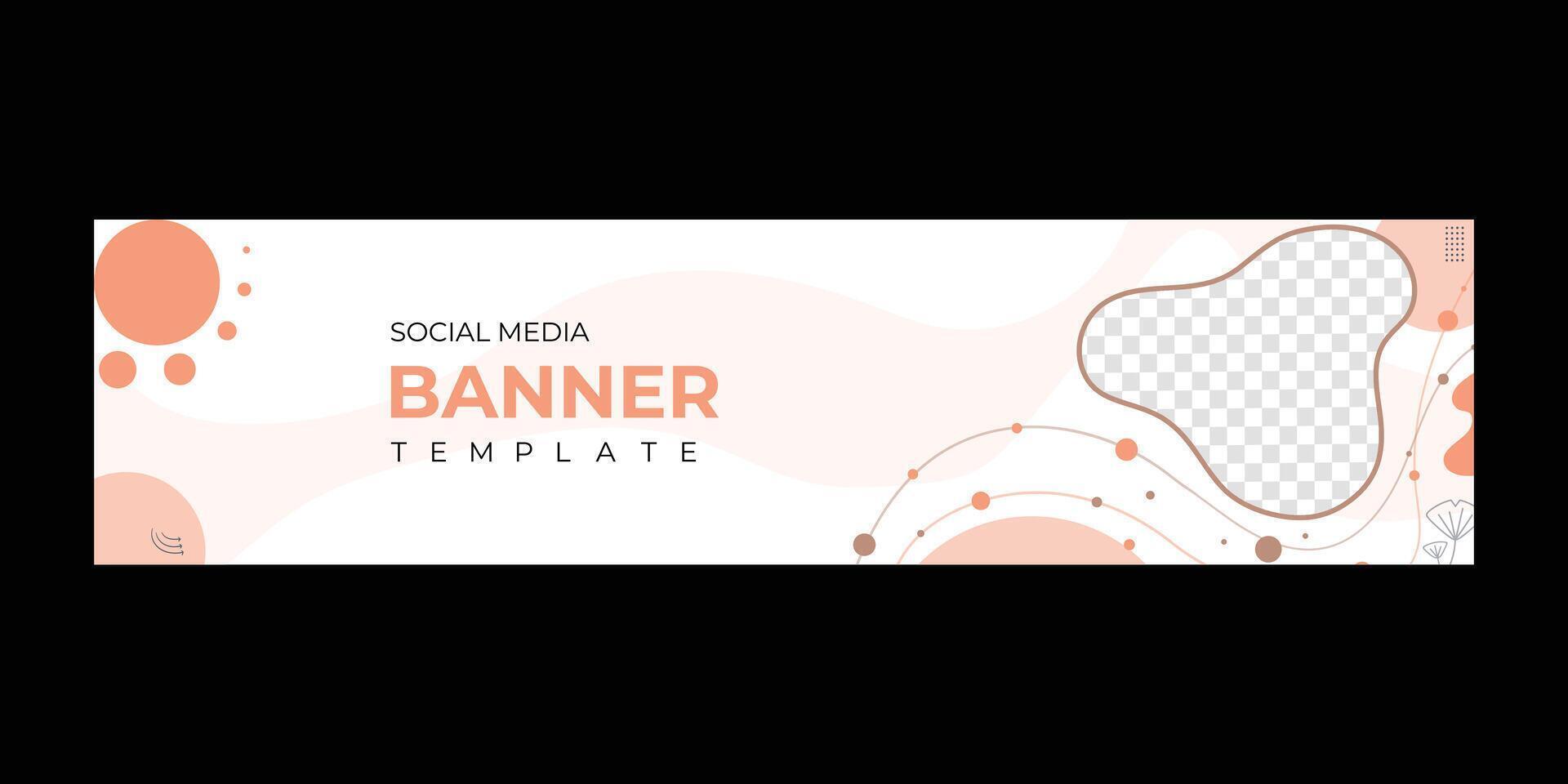 Abstract modern social media banner template vector
