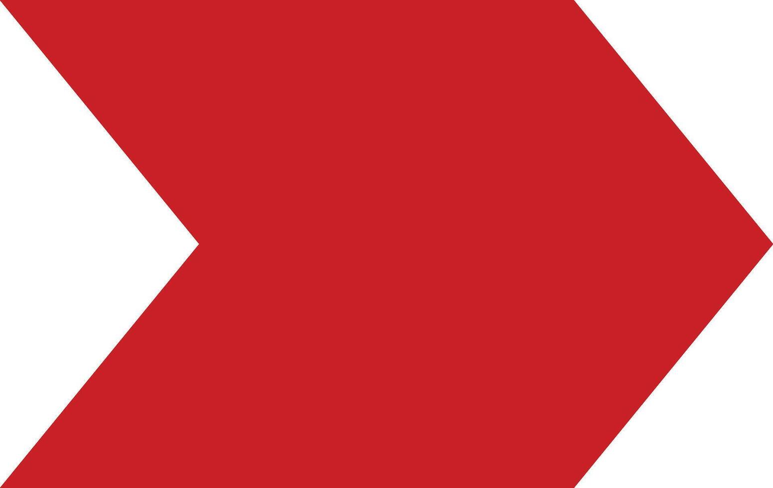 flat Red Minimalist Arrow vector