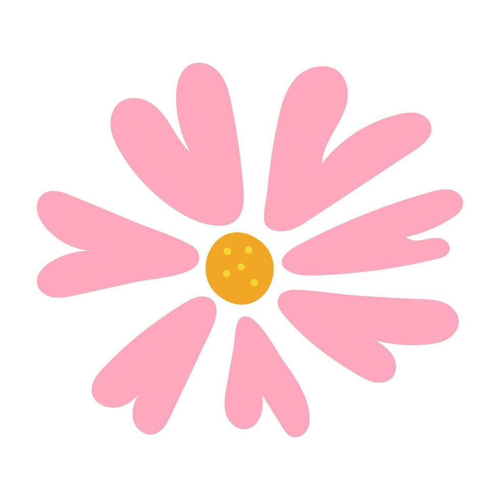 Cute Handdrawn Doodle Abstract Flower vector