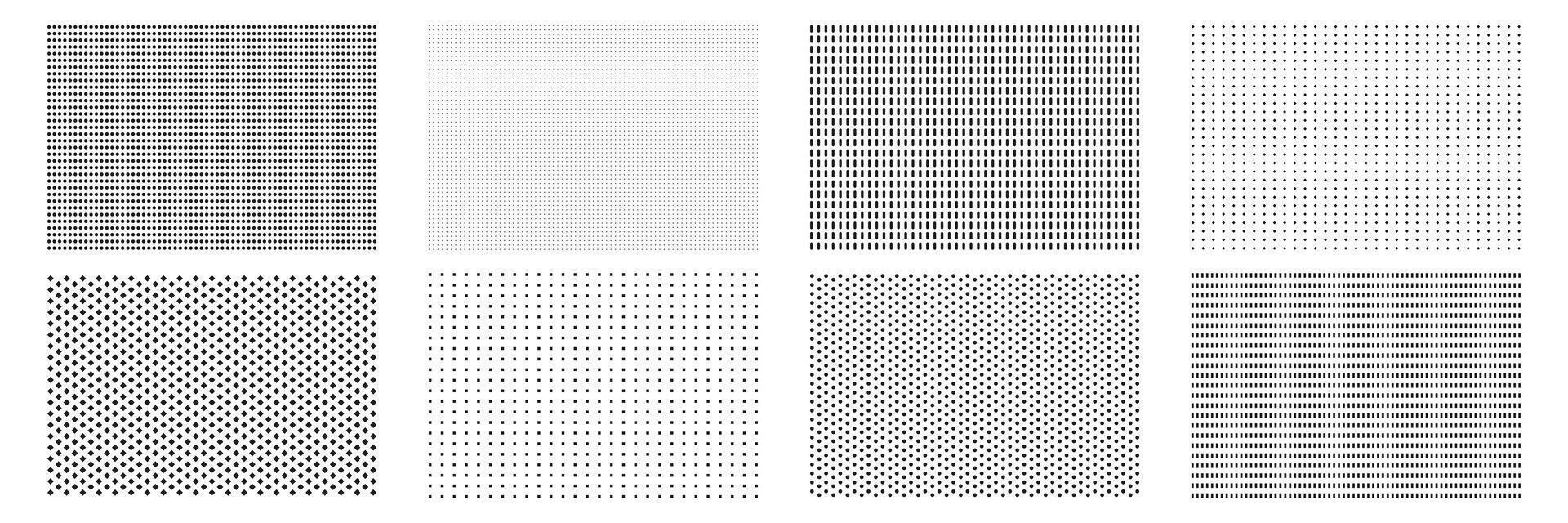 Set Of Halftone Backgrounds, Round Dot Fades. Isolated Illustration vector