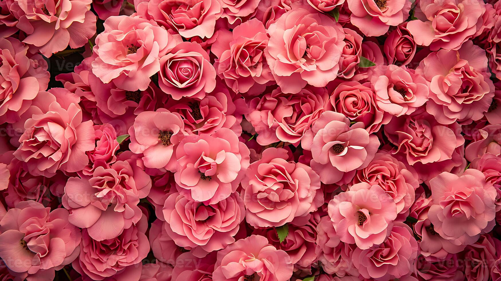 background lots of pink rose buds, flower texture photo