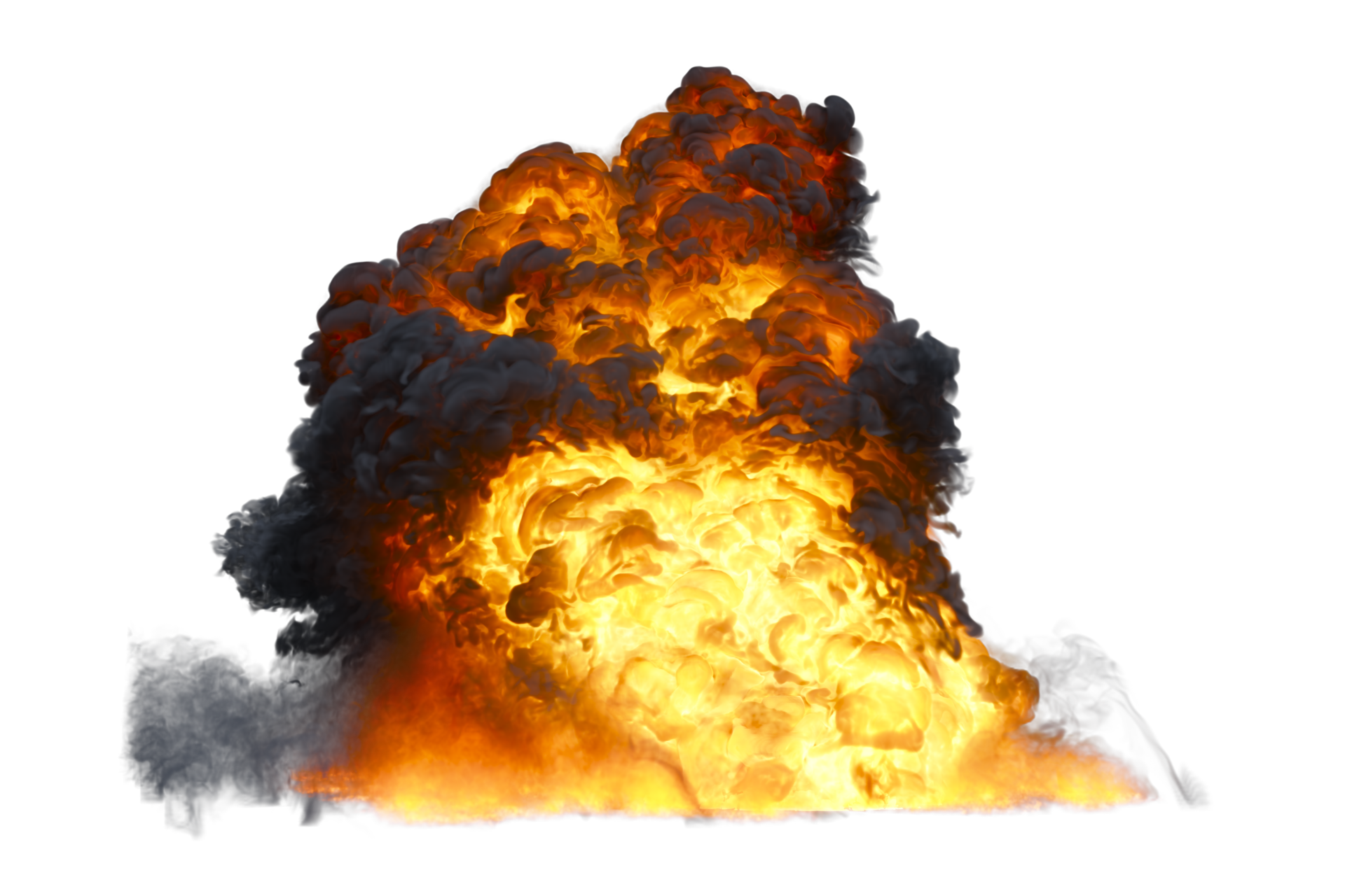 Big oil fire explosion on transparency background 43198029 PNG