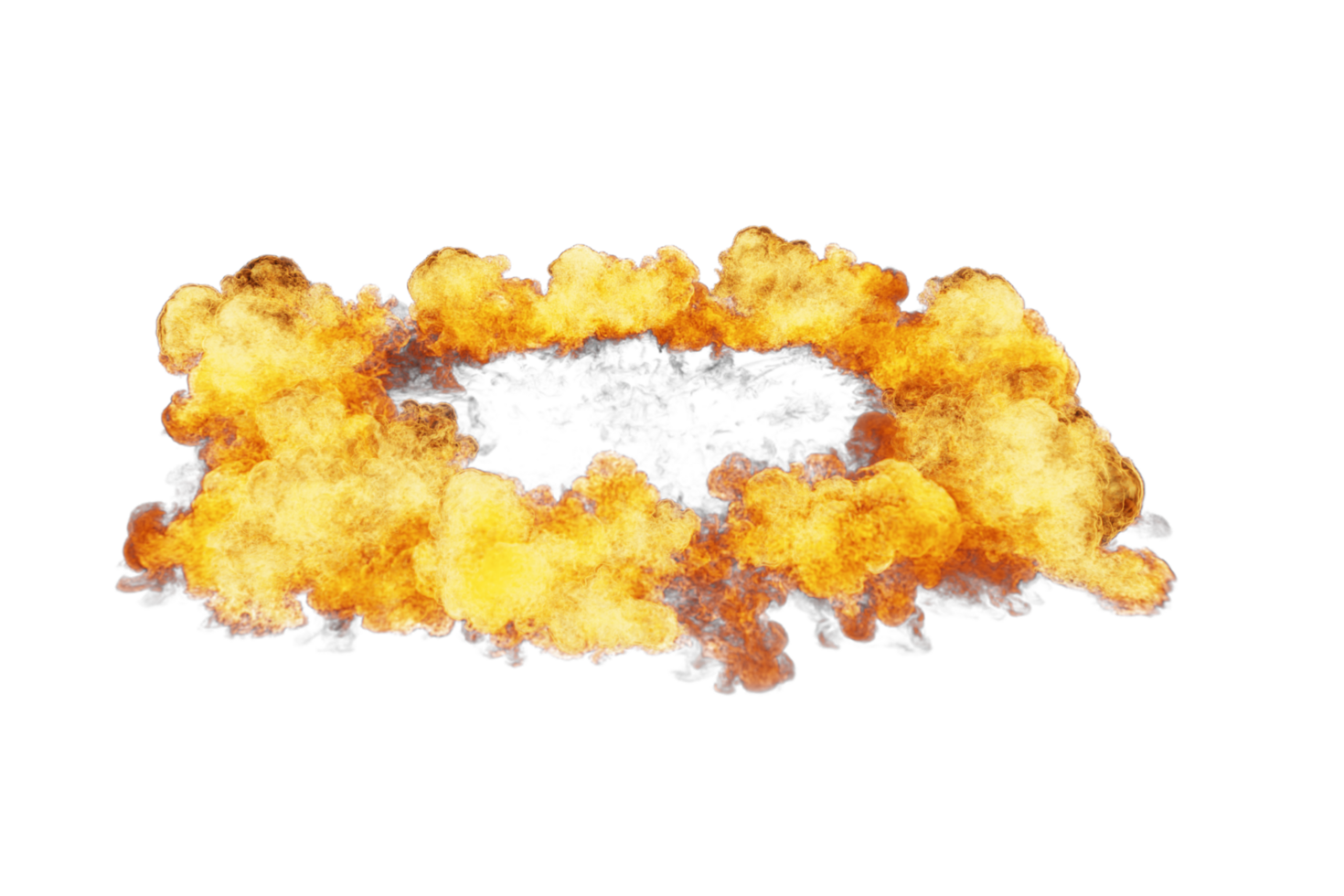 Fire shockwave on transparent background png