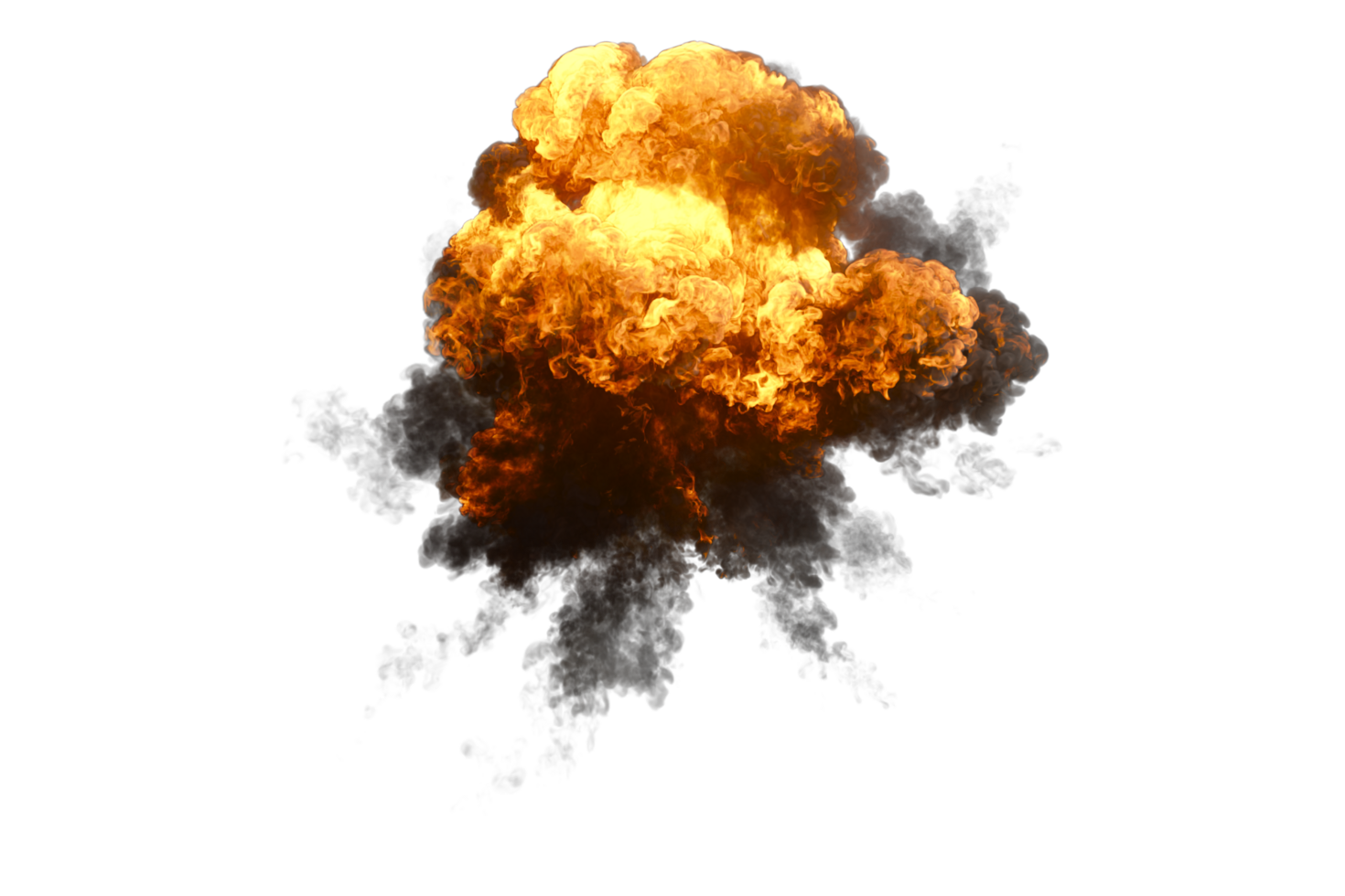 aérien explosion sur transparent Contexte png