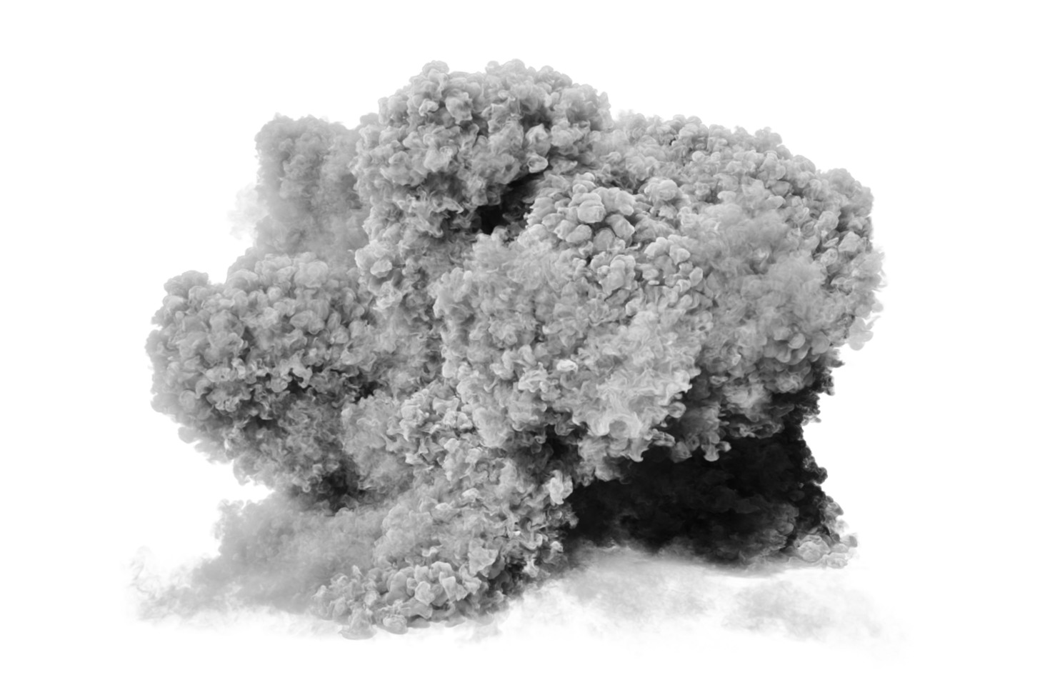Artillery explosion on transparent background png