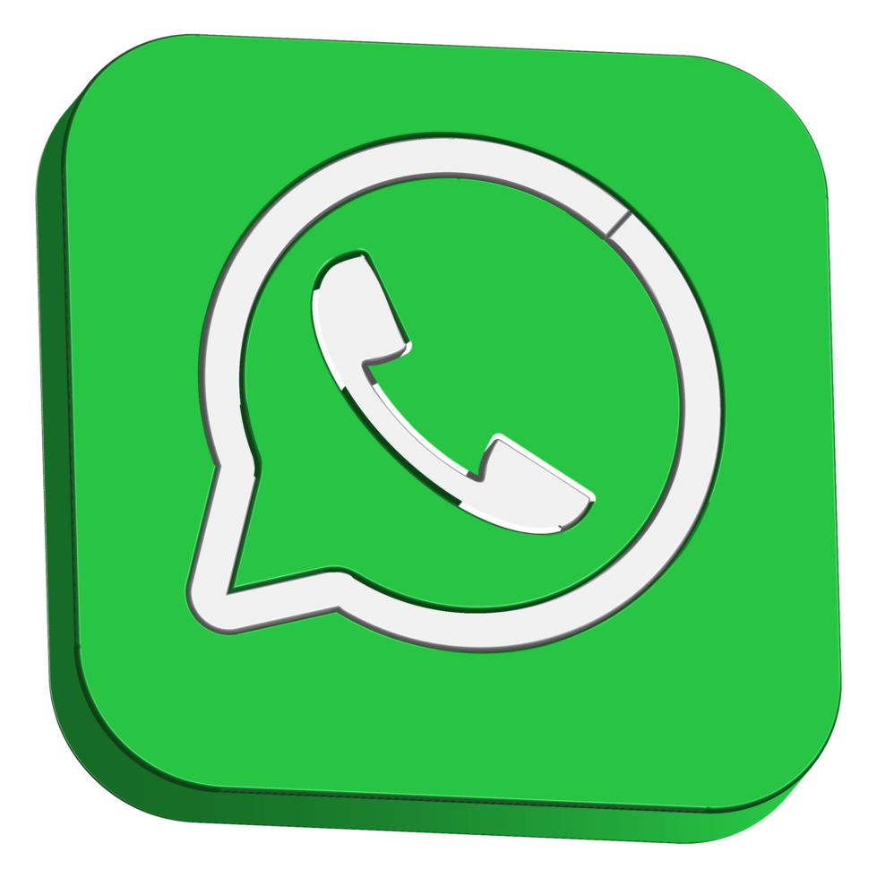 moderno 3d verde modello WhatsApp interfaccia illustrazione. Internet Rete concetto. png