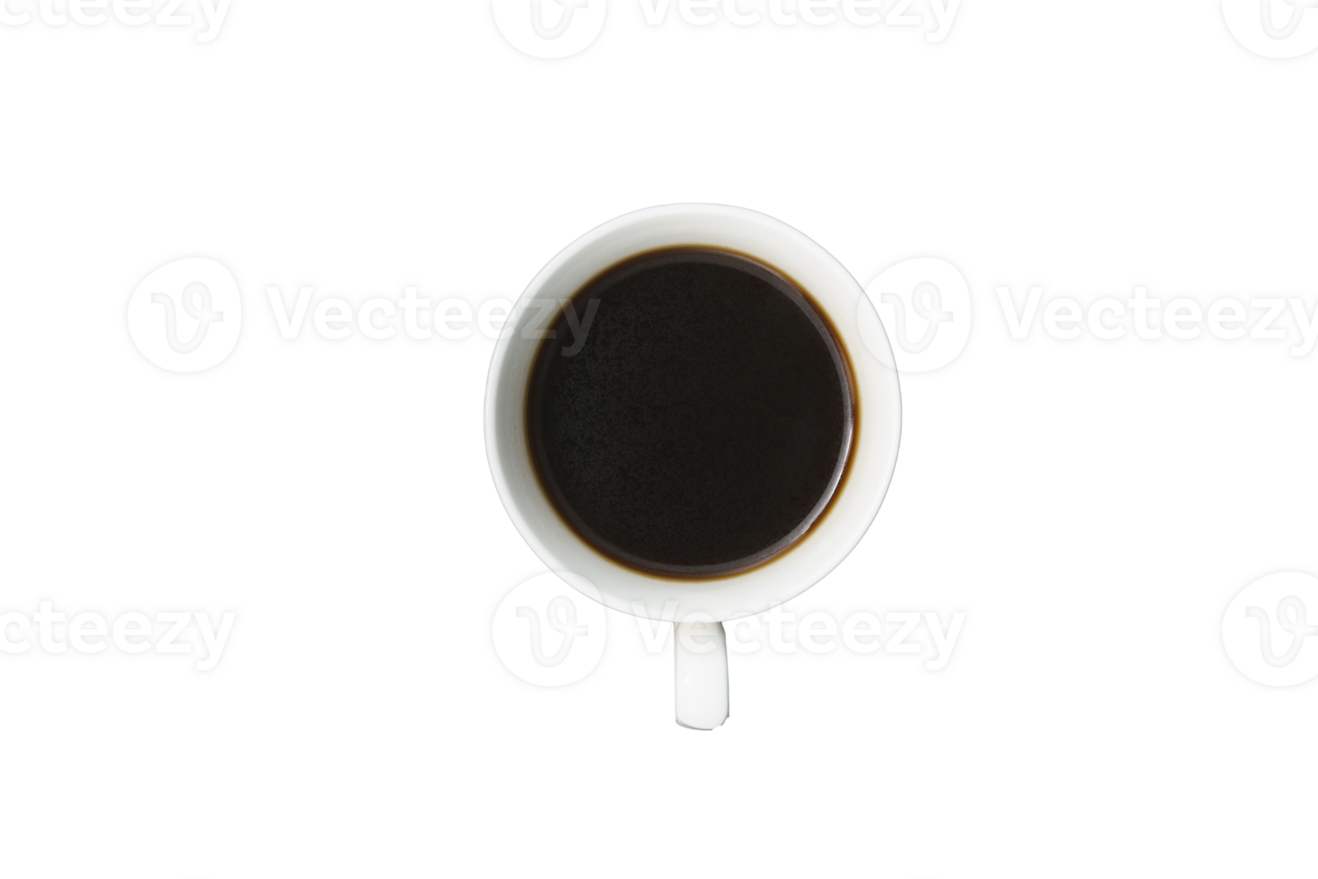 sculpté porcelaine café tasse avec noir café versé dans il sans pour autant une Contexte png