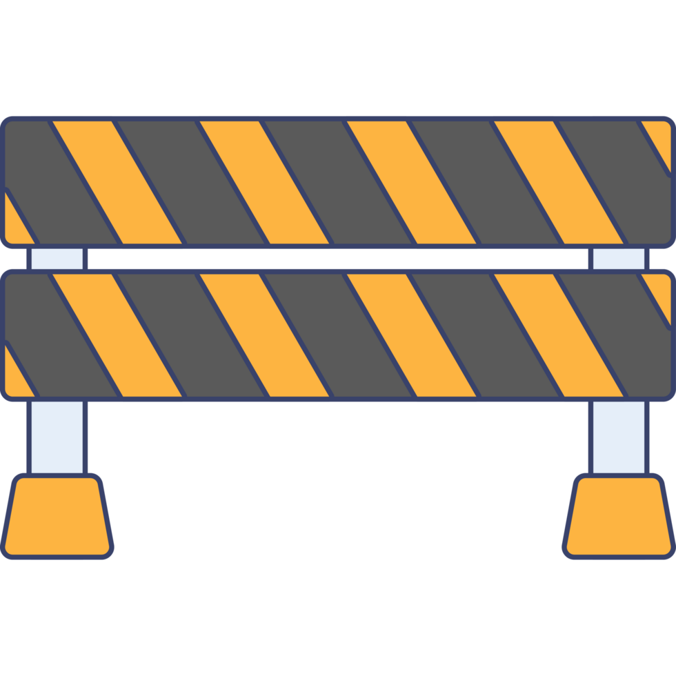 Road Block Barrier Illustration Transparent Background png