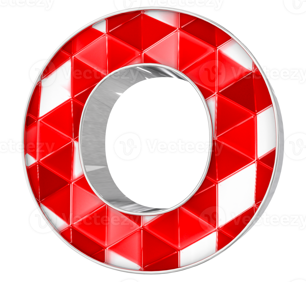 O Font 3D Render png