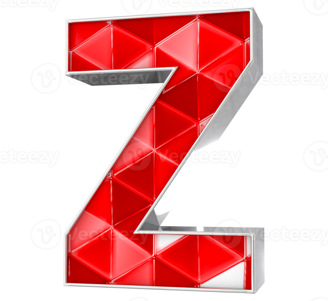 Z Font 3D Render png