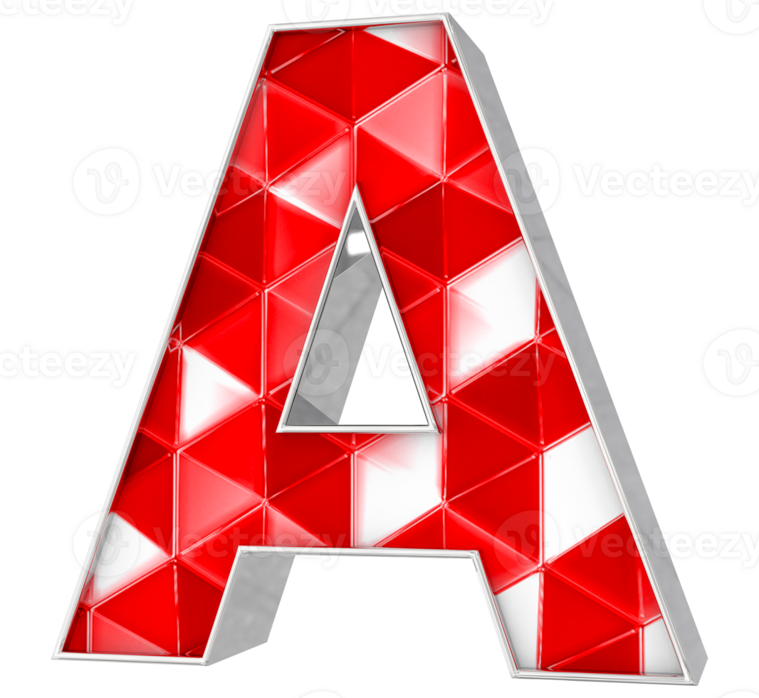 A Font 3D Render png