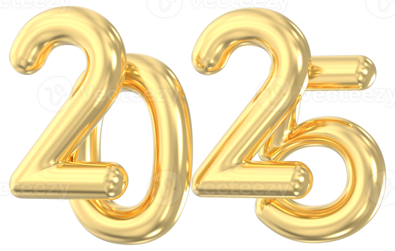 2025 Number 3D Render 43198461 PNG
