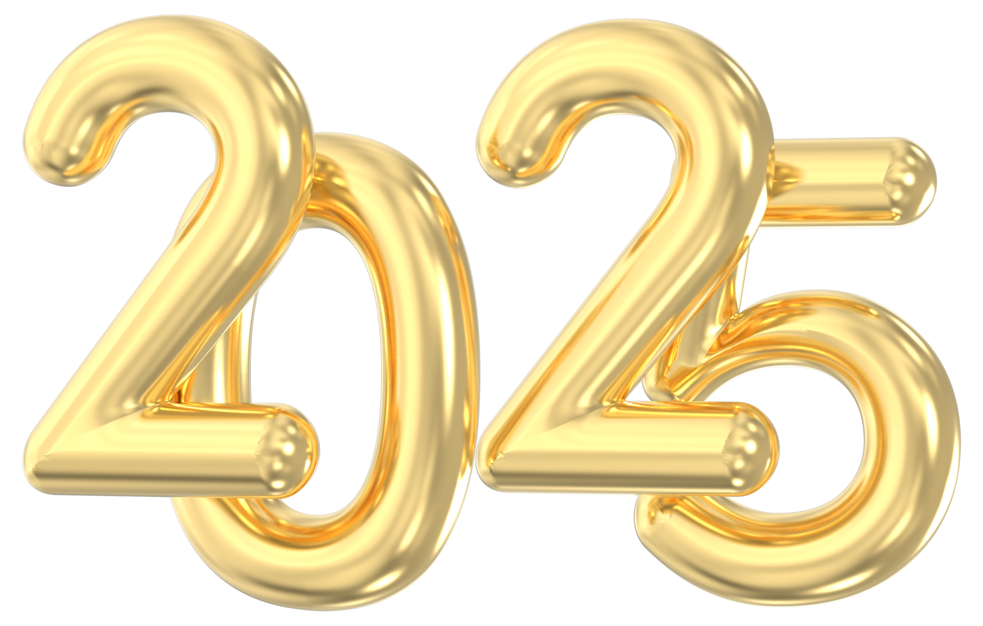 2025 Number 3D Render 43198461 PNG
