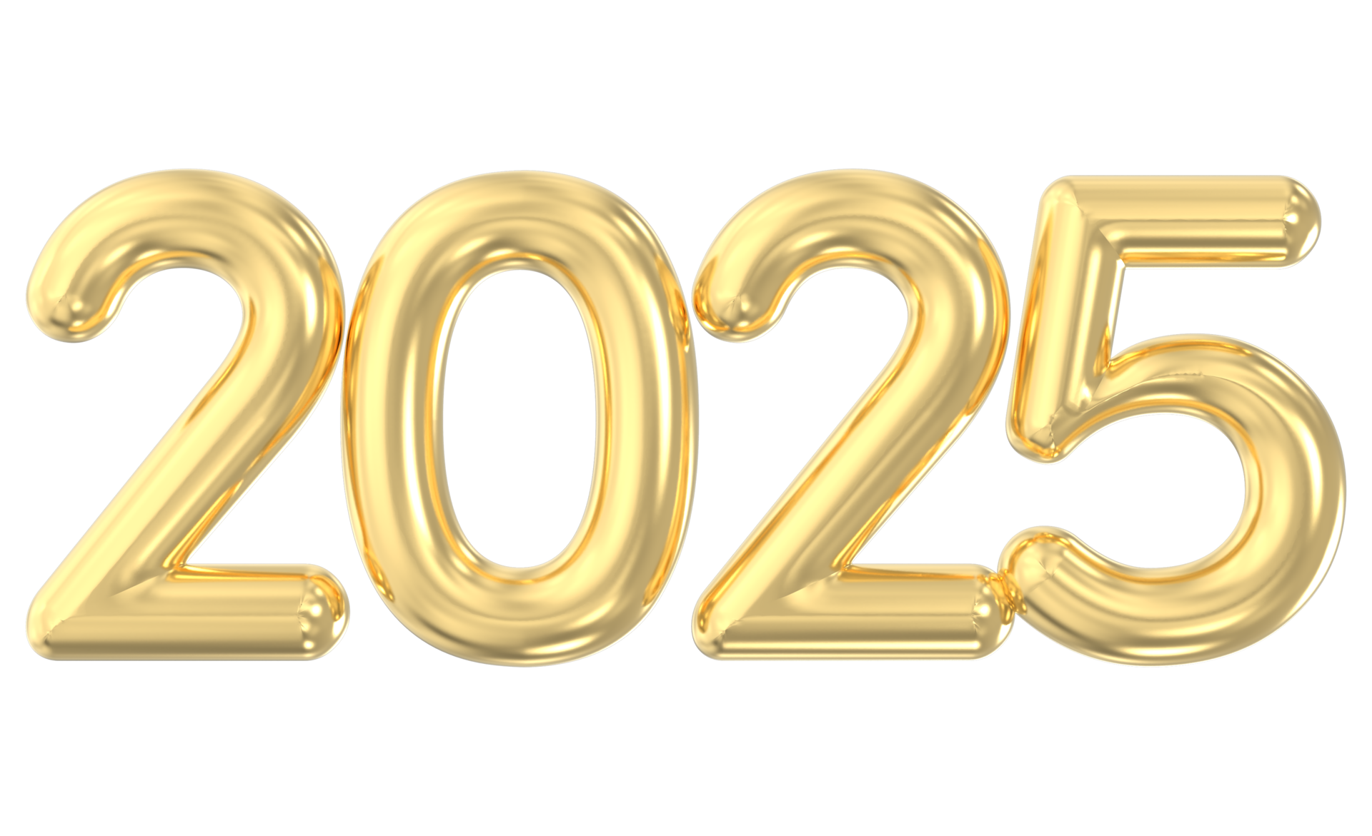 2025 Number 3D Render 43198479 PNG