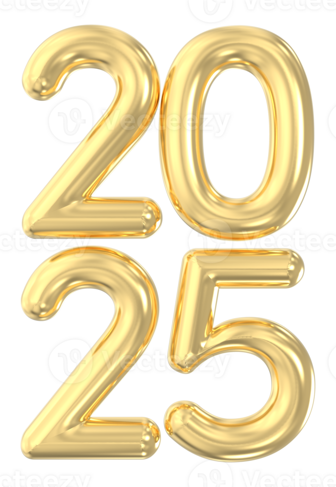 2025 Number 3D Render png