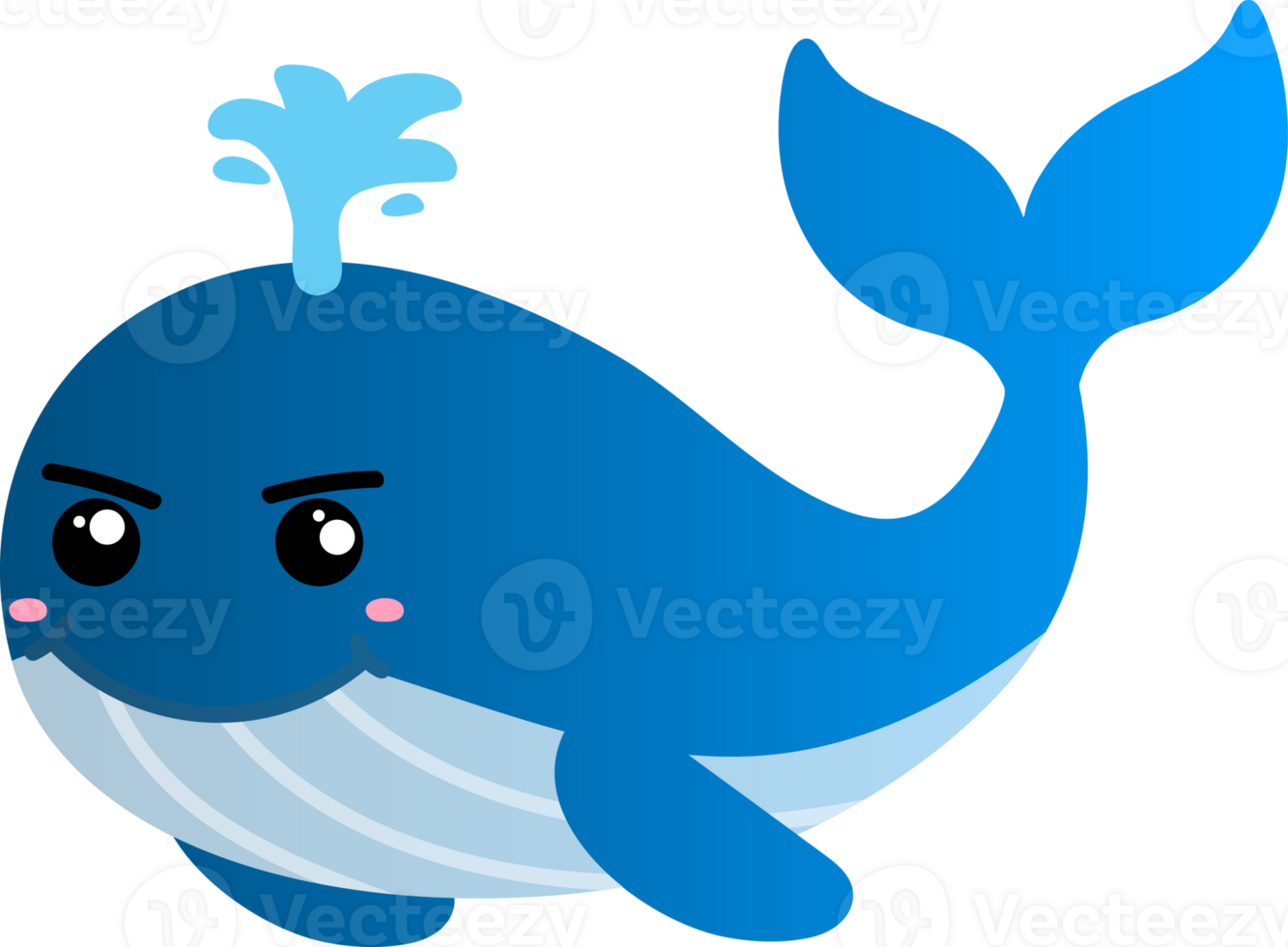 mignonne baleine dessin animé, mer animal png