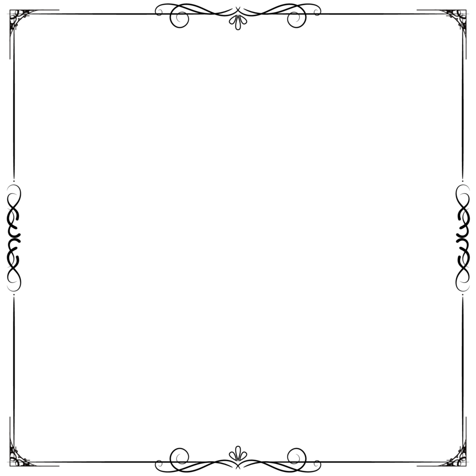 frame with flowers on transparent background png