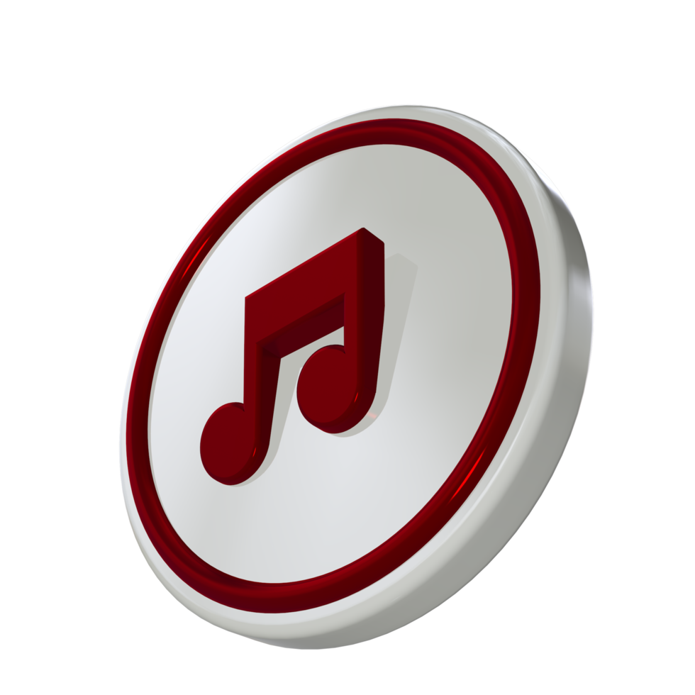 Musik- Symbol mit rot Material png