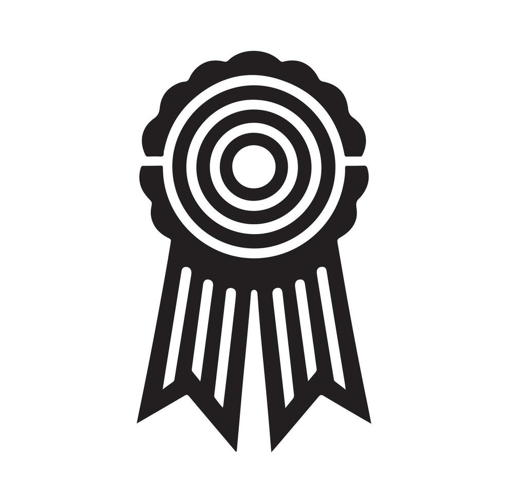 minimal award ribbon badge icon. guarantee or medal thin line. concept of minimal consumer control emblem or assurance vector