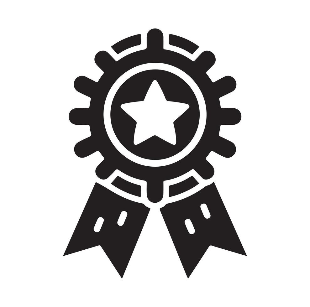 minimal award ribbon badge icon. guarantee or medal thin line. concept of minimal consumer control emblem or assurance vector