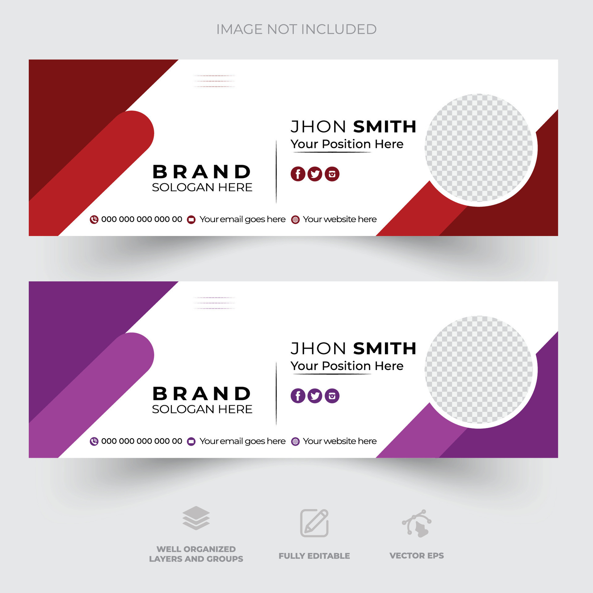 Professional Email Signature Template Modern and Minimal Corporate ...