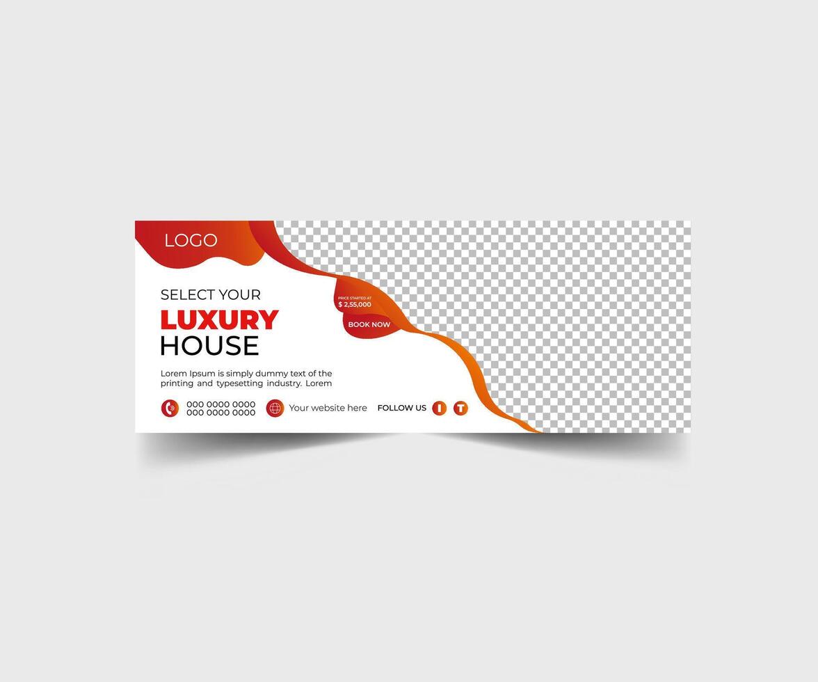 Social media banner design vector