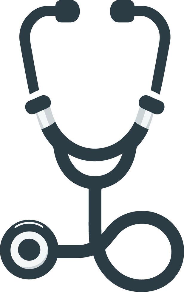 Medical stethoscope. Health and medicine symbol illustration. vector