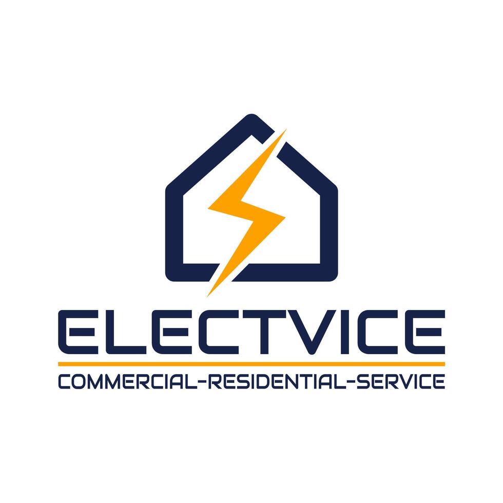 logo de un eléctrico Servicio o eléctrico tienda vector