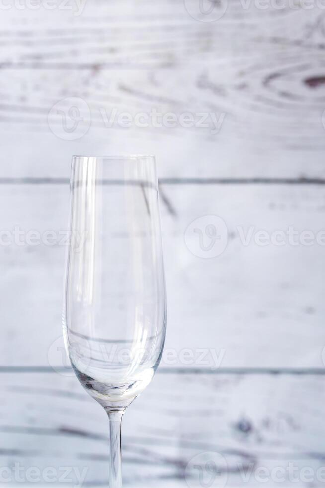 Empty champagne glass photo