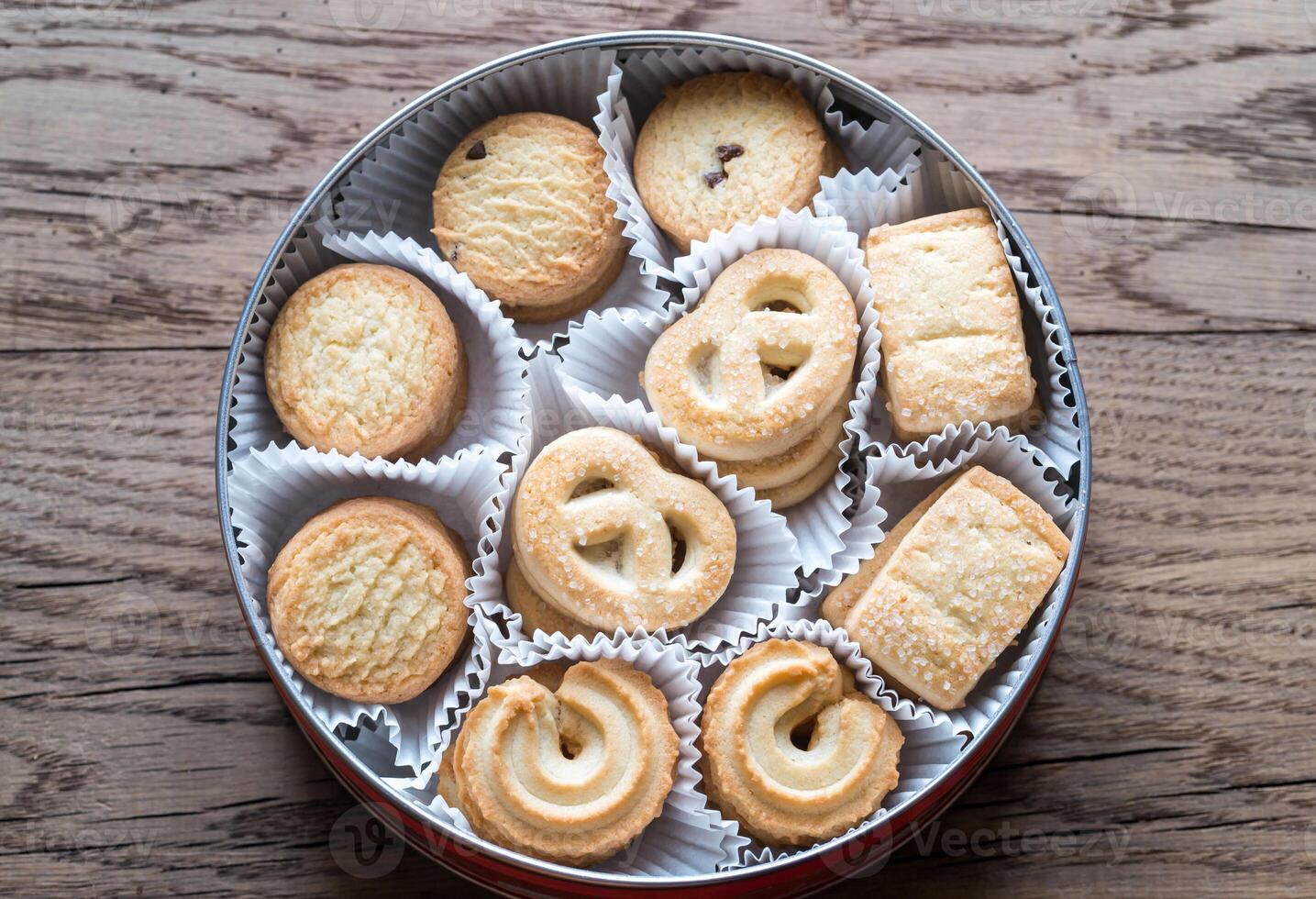 Box of butter cookies photo