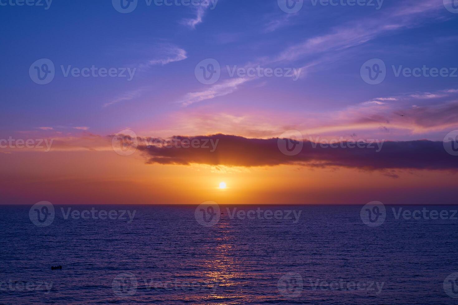 Colorful sunrise on the coast of Gran Canaria photo