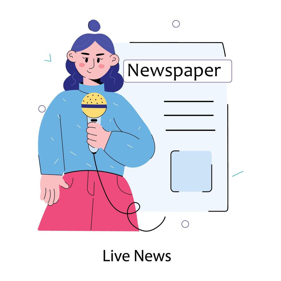 Trendy Live News vector