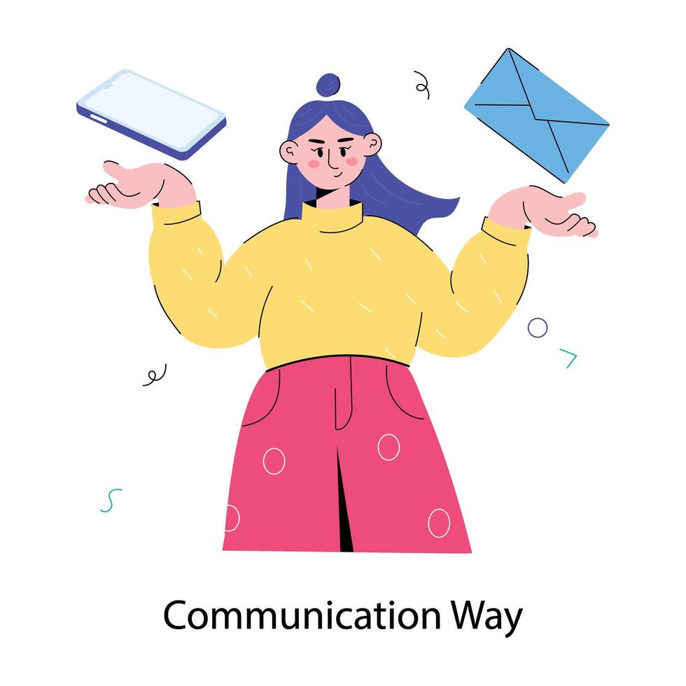 Trendy Communication Way vector