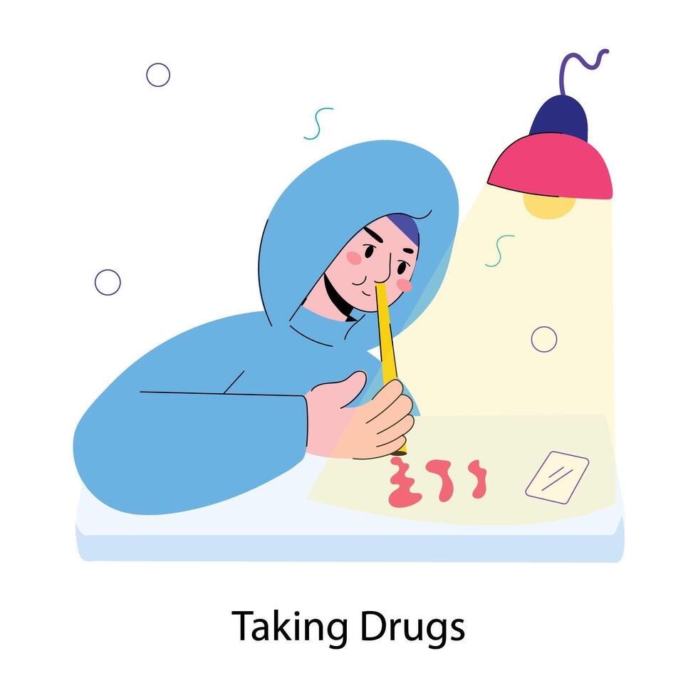 Trendy Taking Drugs vector