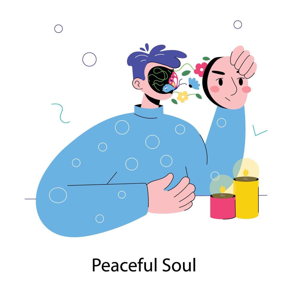 Trendy Peaceful Soul vector