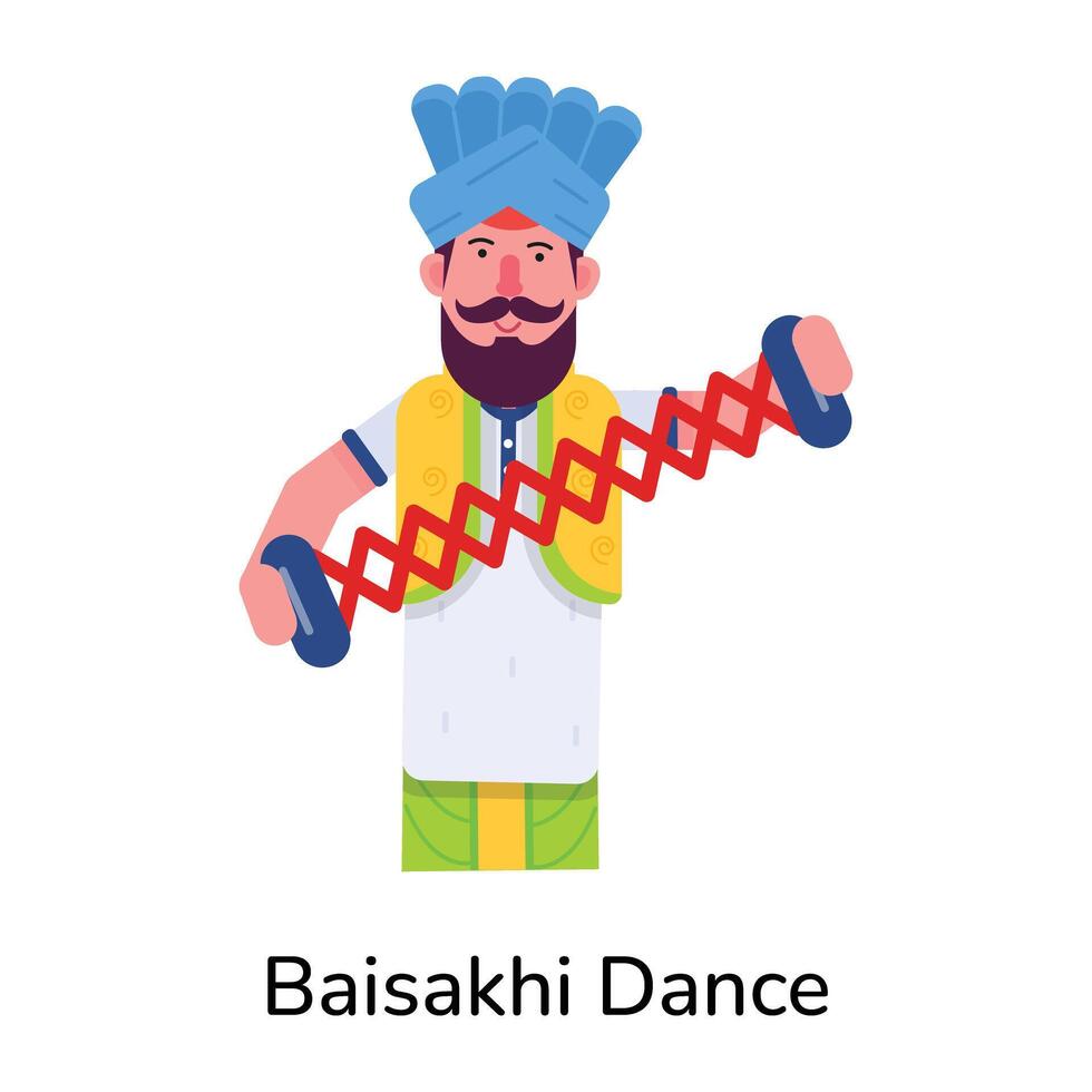 Trendy Baisakhi Dance vector