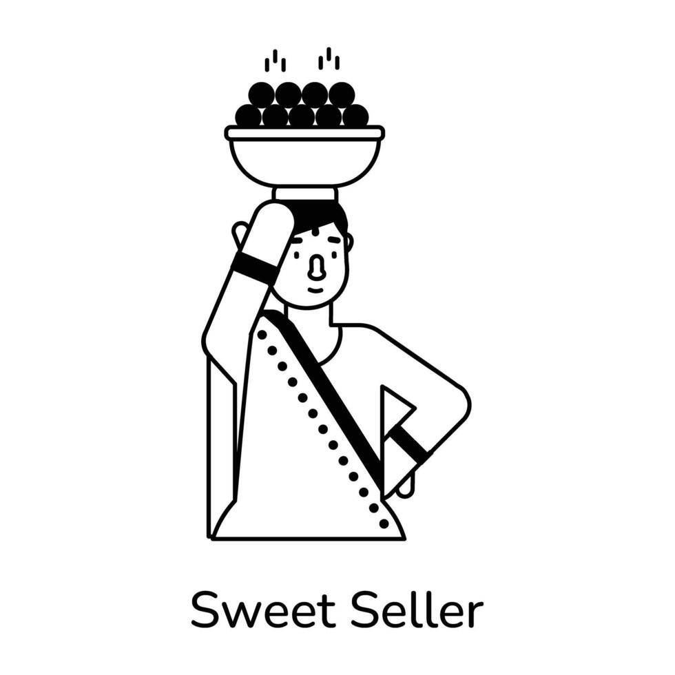 Trendy Sweet Seller vector