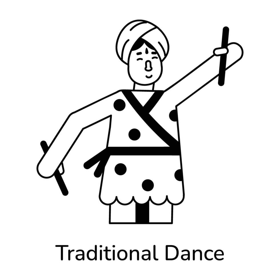 de moda tradicional danza vector