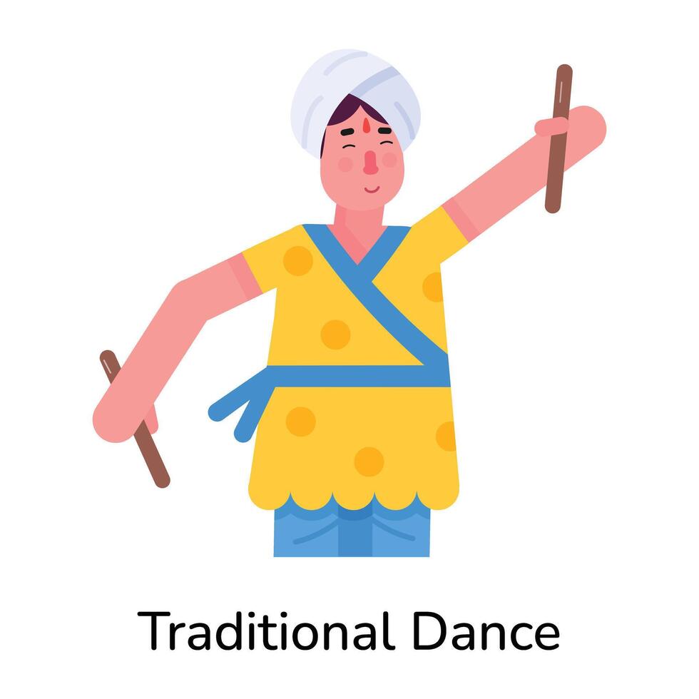 Trendy Traditional Dance vector