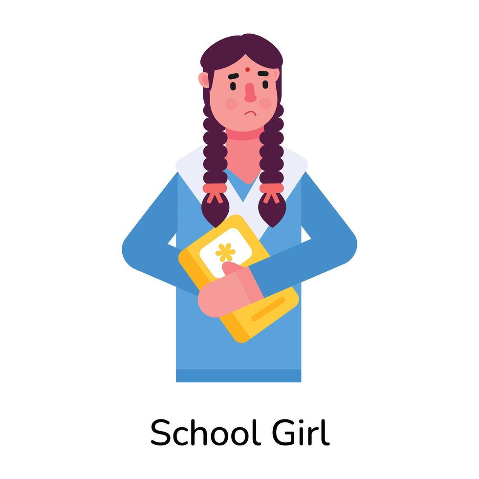 Trendy School Girl vector